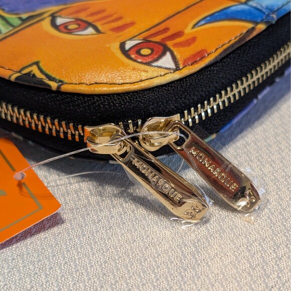 Monarque Signature Series Laurel Burch Dogs & Doggies Crossbody Wallet Purse NWT - Picture 4 of 7